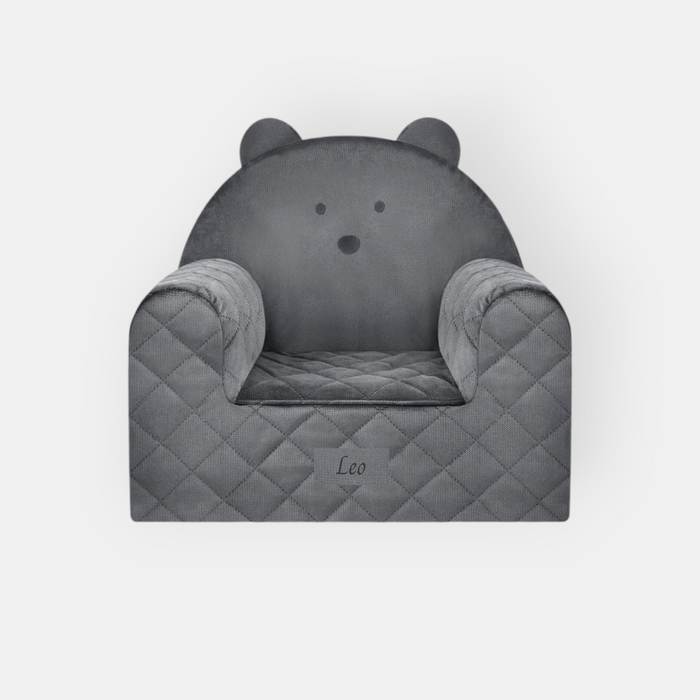 Kindersessel Bärenform Dunkelgrau