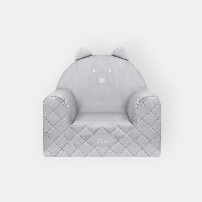 Kindersessel Bärenform Hellgrau