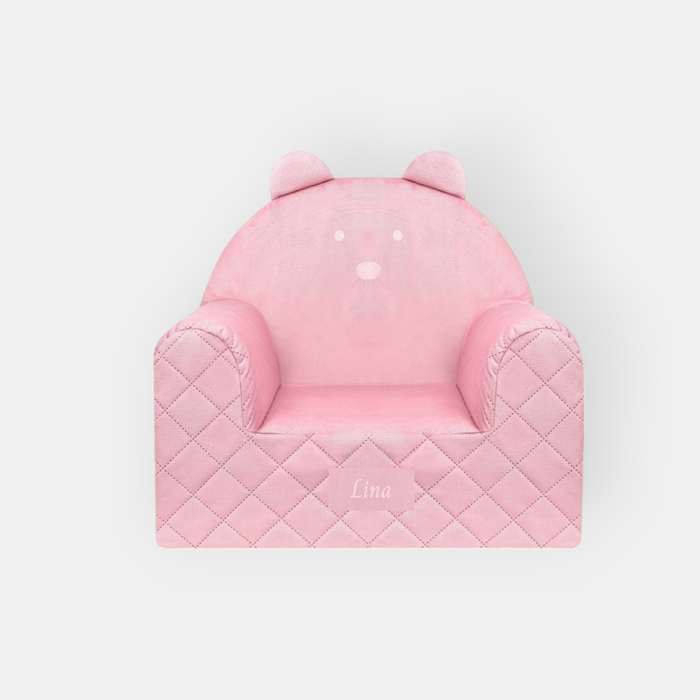 Kindersessel Bärenform Rosafarben