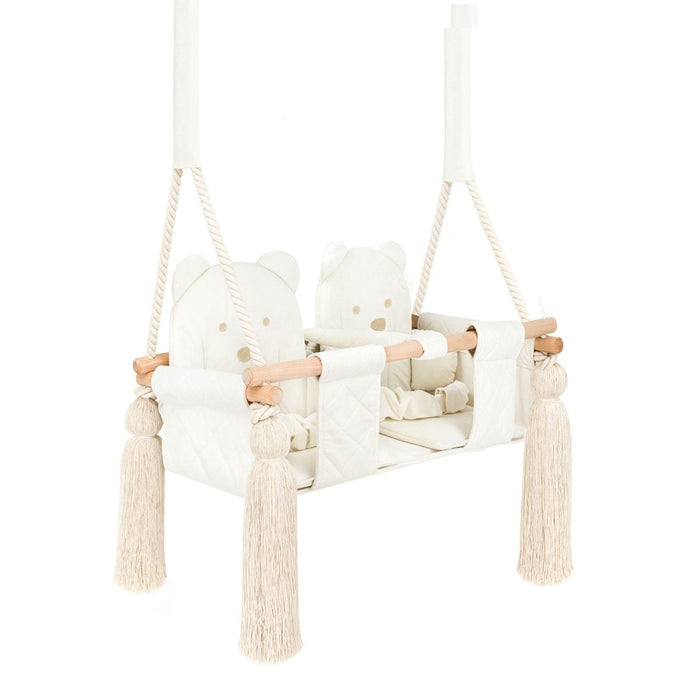 Doppelschaukel für Zwillinge Naturfarben