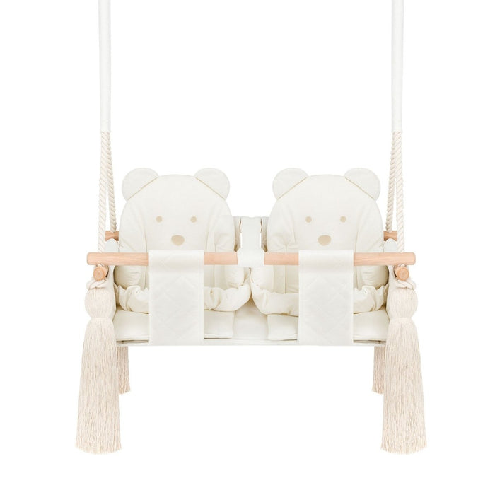 Doppelschaukel für Zwillinge Naturfarben