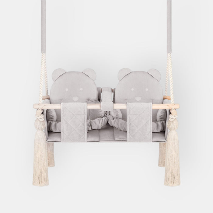 Doppelschaukel für Zwillinge Hellgrau