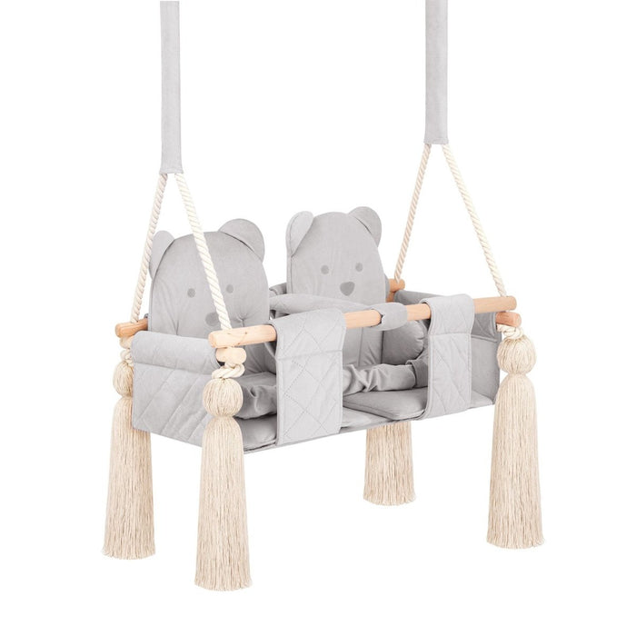 Doppelschaukel für Zwillinge Hellgrau