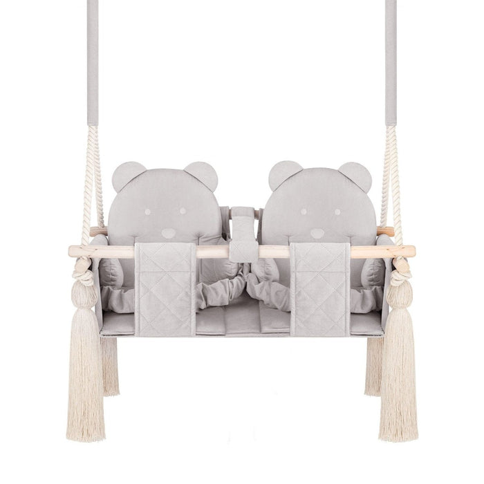 Doppelschaukel für Zwillinge Hellgrau