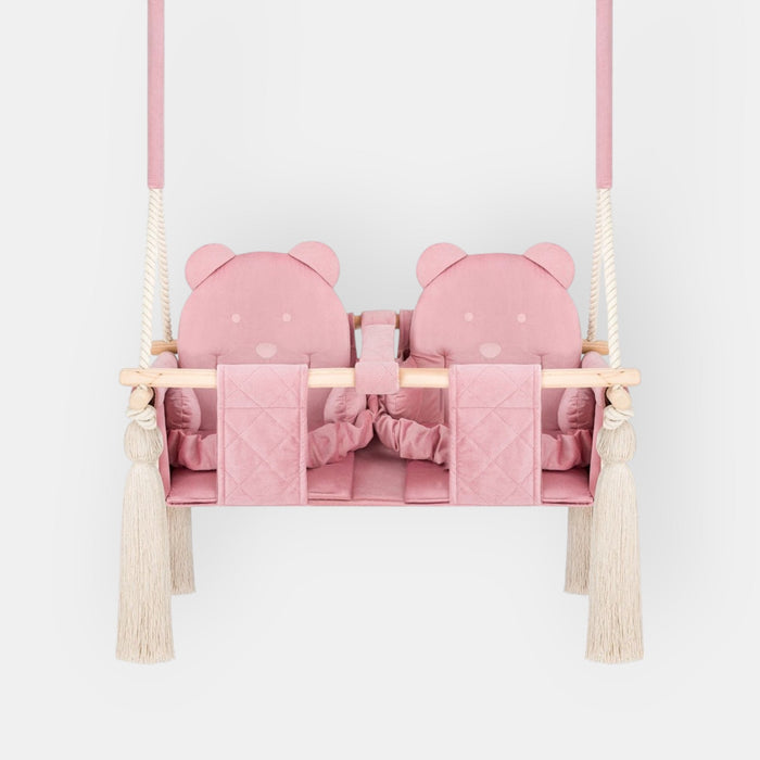 Doppelschaukel für Zwillinge Rosafarben