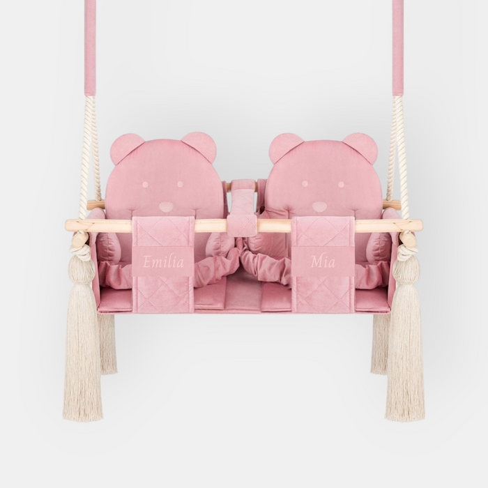 Doppelschaukel für Zwillinge Rosafarben